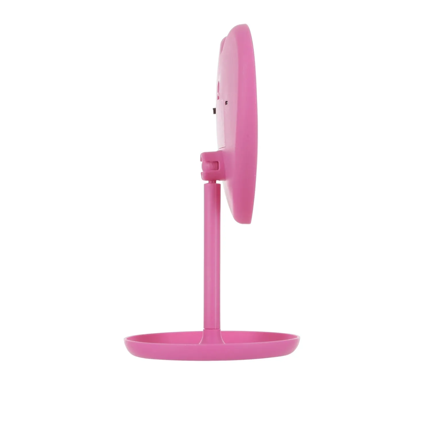 Specchio da tavolo cuore con led fucsia