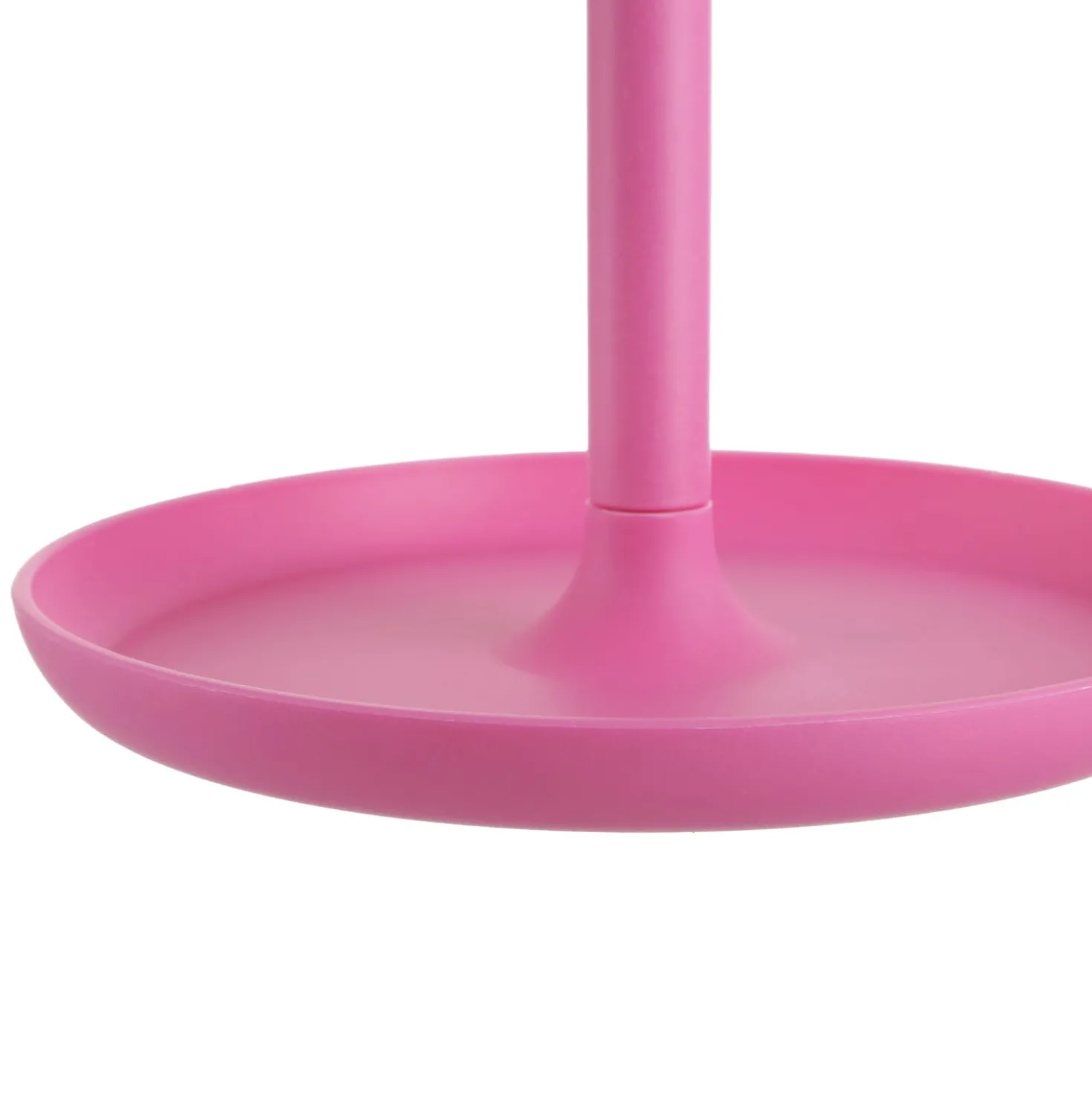 Specchio da tavolo cuore con led fucsia