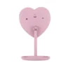 Specchio da tavolo cuore con led rosa