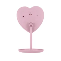 Specchio da tavolo cuore con led rosa