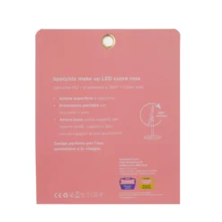Specchio da tavolo cuore con led rosa