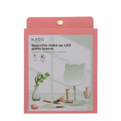 Specchio da tavolo gatto con led bianco