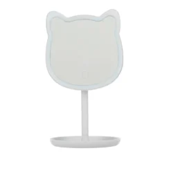 Specchio da tavolo gatto con led bianco