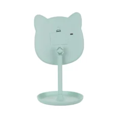 Specchio da tavolo gatto con led verde