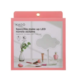 Specchio da tavolo nuvola con led azzurro