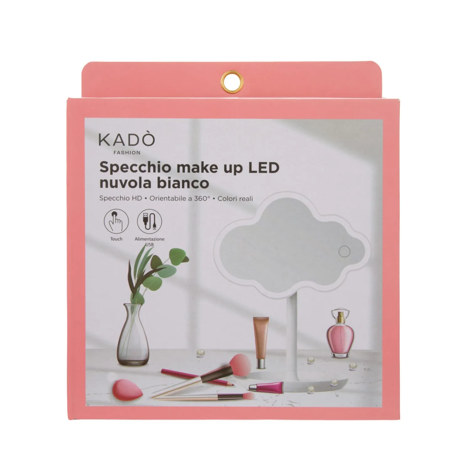 Specchio da tavolo nuvola con led bianco