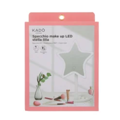 Specchio da tavolo stella con led lilla