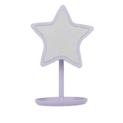 Specchio da tavolo stella con led lilla