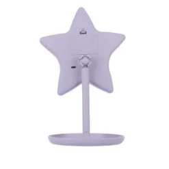 Specchio da tavolo stella con led lilla