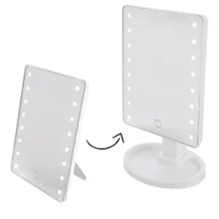 Specchio per trucco con LED bianco 17x28,5 cm