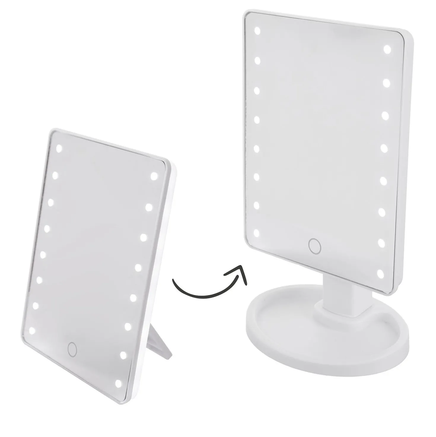 Specchio per trucco con LED bianco 17x28,5 cm