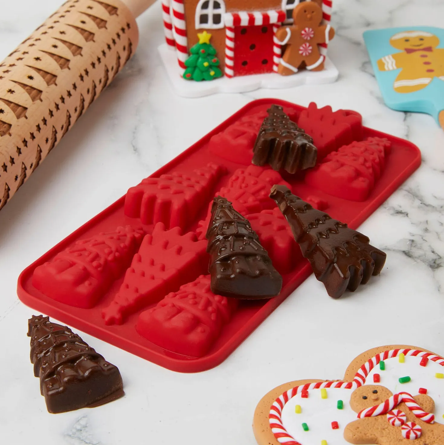 Stampo 9 cioccolatini albero Natale