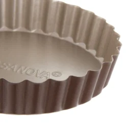 Stampo crostatina 12 cm champagne acciaio