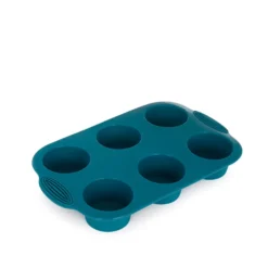 Stampo 6 muffin silicone azzurro