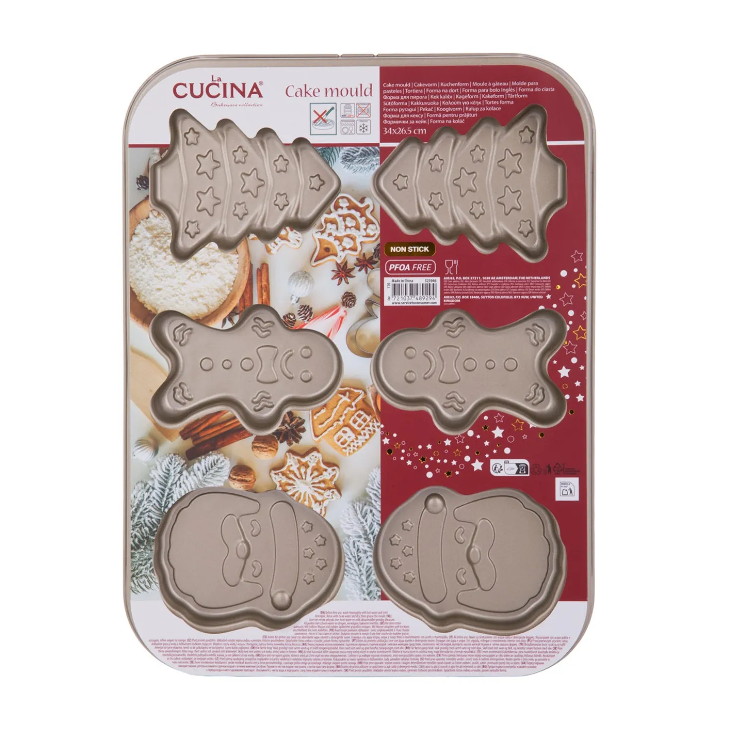 Stampo natalizio biscotti e dolci 35x26 cm