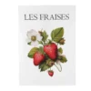 Strofinaccio Fragole 50x70 cm in cotone con scritta