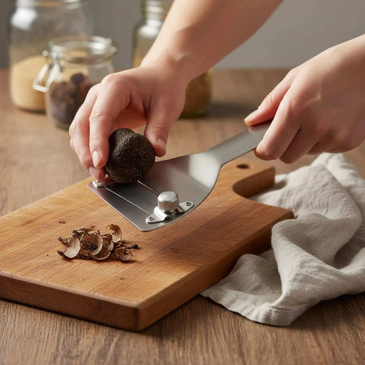Tagliatartufi, in acciaio inox