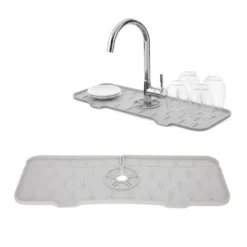 Tappetino per lavello in gomma grigio