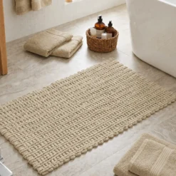 Tappeto bagno ciniglia 60x110 cm beige Rug