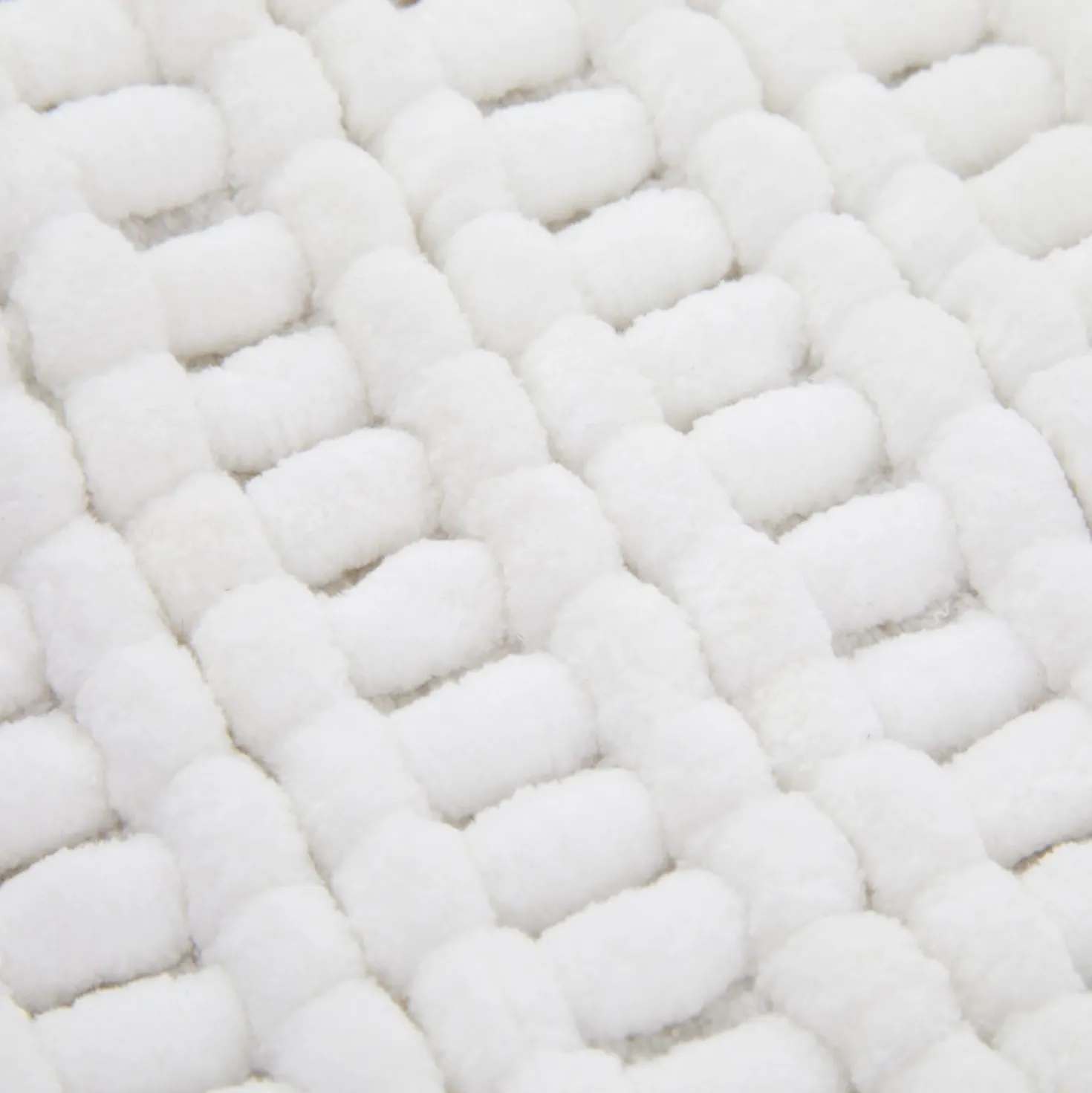 Tappeto bagno ciniglia 60x130 cm bianco Rug