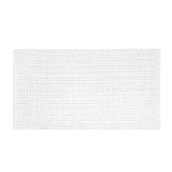 Tappeto bagno ciniglia 60x110 cm bianco Rug