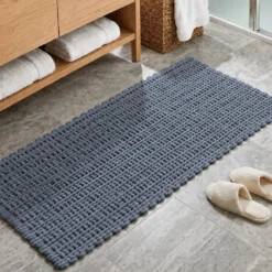 Tappeto bagno ciniglia 60x130 cm blu Rug