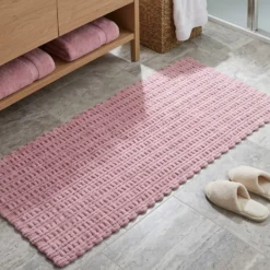 Tappeto bagno ciniglia 60x130 cm rosa Rug