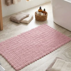 Tappeto bagno ciniglia 60x110 cm rosa Rug