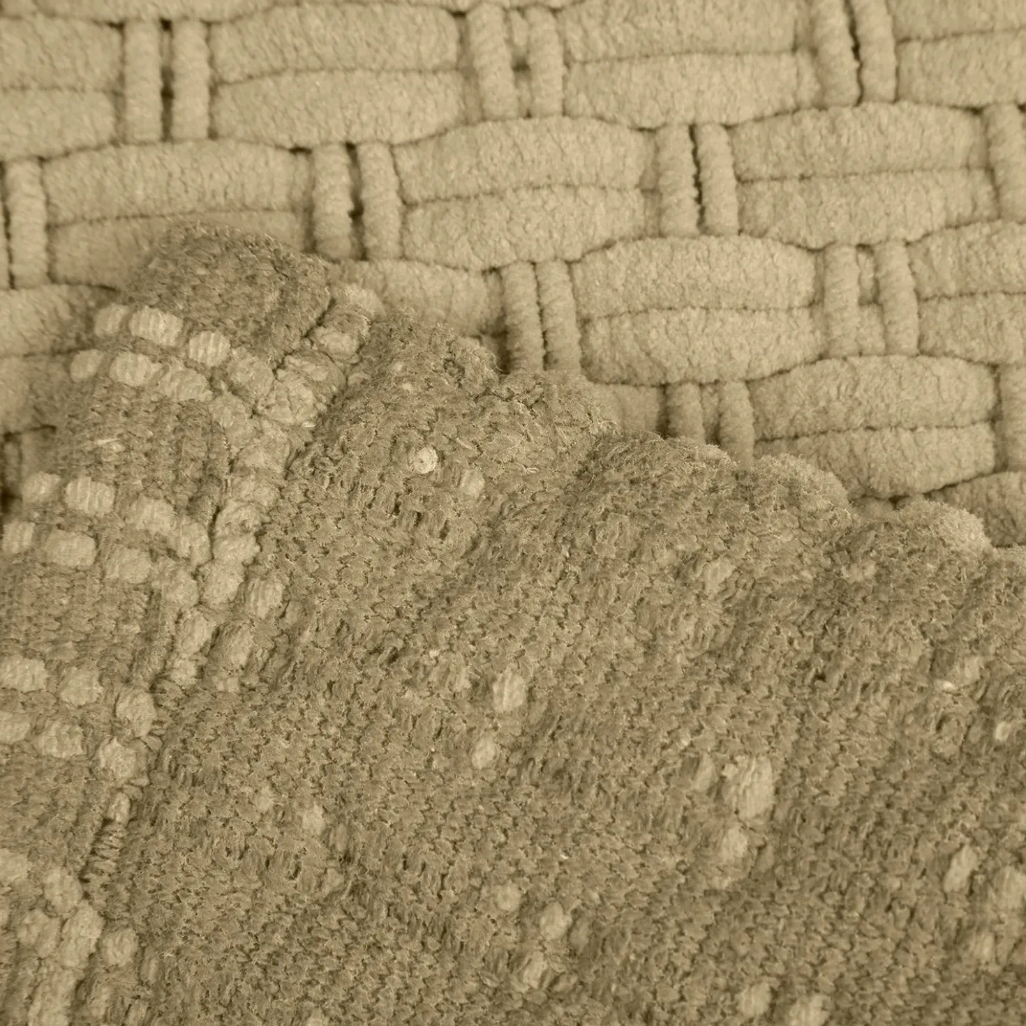 Tappeto bagno ciniglia 80x50 cm taupe