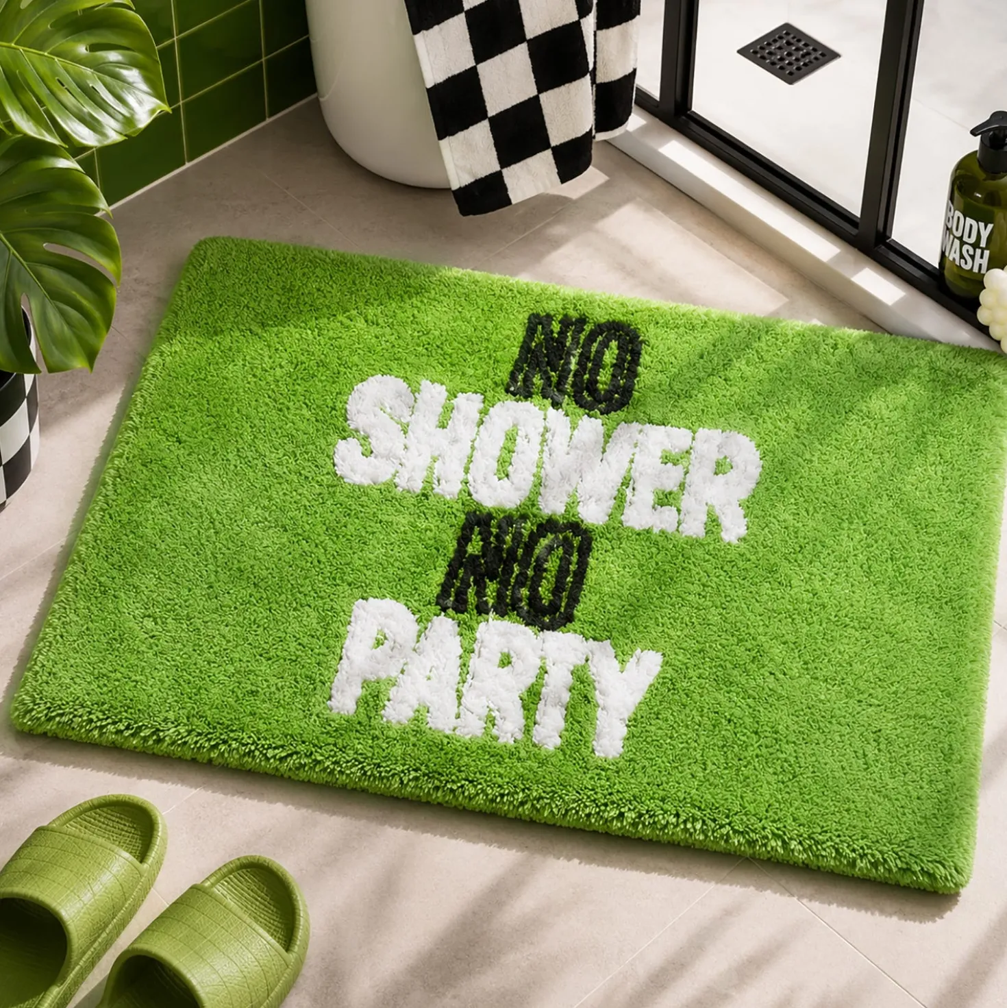 Tappeto bagno cotone 50x80 cm No shower no party