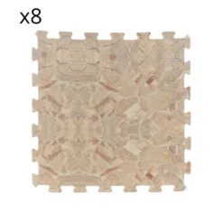 Tappeto componibile set 8 pezzi 50x50 cm effetto pietra