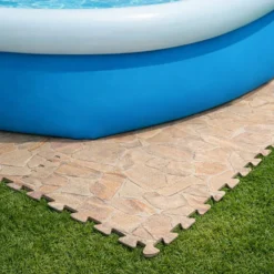 Tappeto componibile set 8 pezzi 50x50 cm effetto pietra