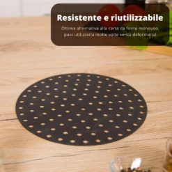 Tappeto in silicone forato tondo 21 cm