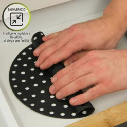Tappeto in silicone forato tondo 21 cm