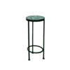 Tavolino portavaso in ferro 53 cm decoro verde