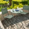 Tavolo da giardino pieghevole tondo 60 cm verde oliva Greensboro