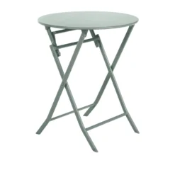 Tavolo da giardino pieghevole tondo 60 cm verde oliva Greensboro
