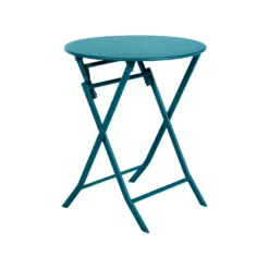 Tavolo da giardino tondo 60x71 cm Greensboro azzurro