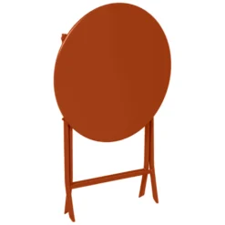 Tavolo da giardino tondo 60x71 cm Greensboro rosso ambra