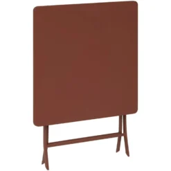 Tavolo da giardino 70x70x71 cm pieghevole mogano Greensboro