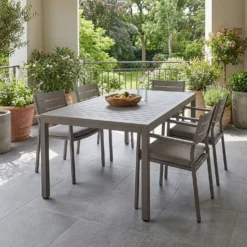 Tavolo da giardino 150x74x90 cm taupe