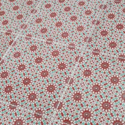 Tavolo giardino maiolica rossa 140x80x75 cm Marrakech