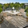 Tavolo pieghevole 70x70x71 cm Greensboro argilla