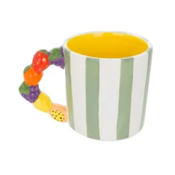 Tazza ananas righe verdi 530 ml Florafruit ceramica
