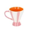 Tazza arance righe rosa 230 ml Florafruit ceramica