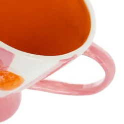 Tazza arance righe rosa 230 ml Florafruit ceramica