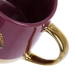 Tazza ceramica 360 ml labbra leopardate marrone oro
