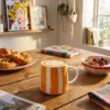 Tazza ceramica 380 ml righe arancio Color Bloom