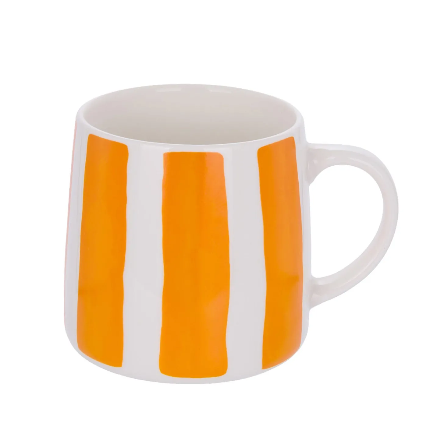 Tazza ceramica 380 ml righe arancio Color Bloom
