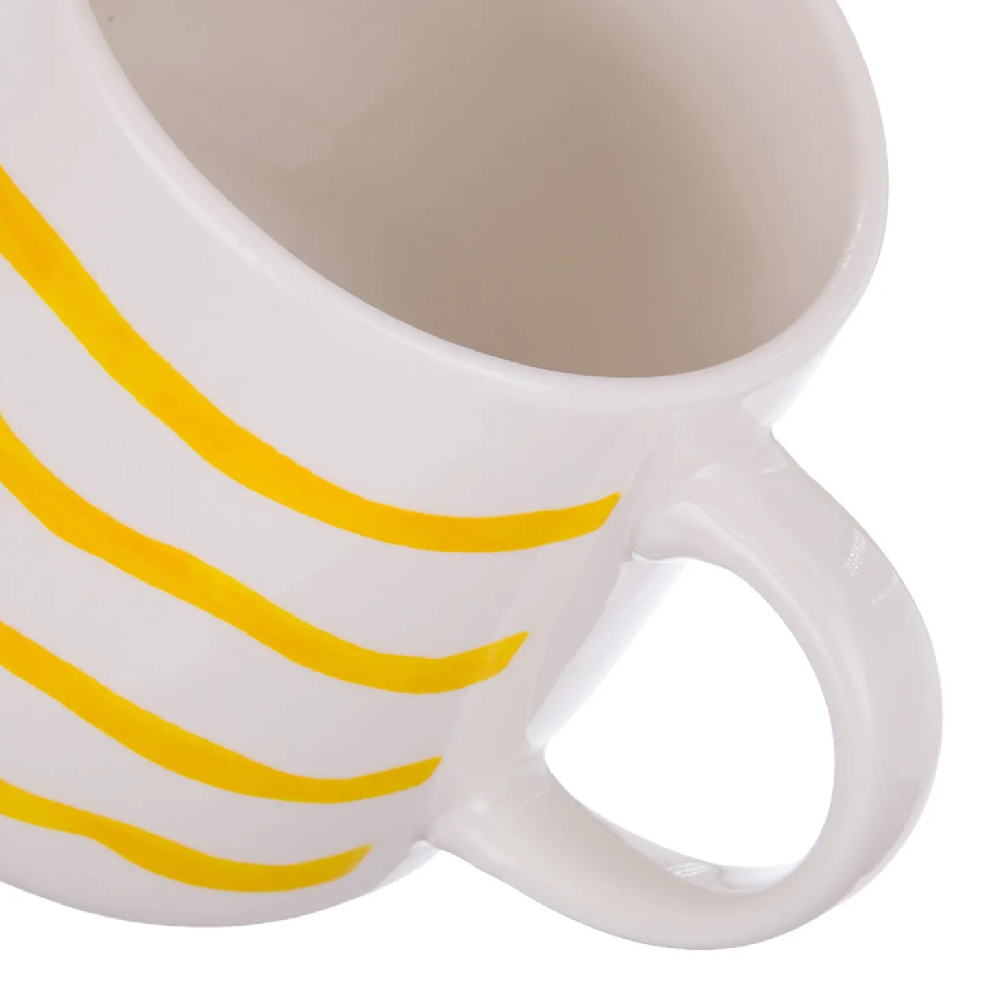Tazza ceramica 380 ml righe giallo Color Bloom